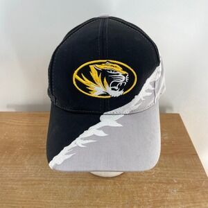 Nissin Missouri Tigers Mizzou Hat Mens Black Gray Two Tone Adjustable Strapback